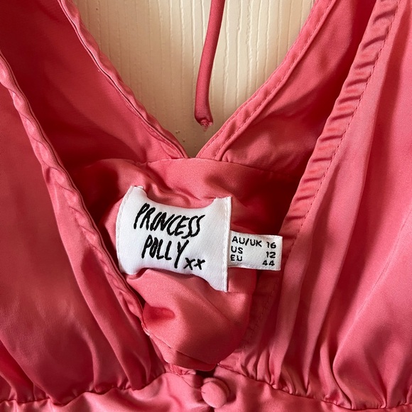 Princess Polly pink satin long-sleeve - Picture 3 of 3